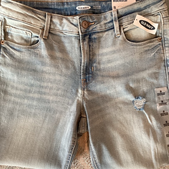 Old Navy Rock Star Distressed Super Skinny Jeans Size 8 NWT - Picture 12 of 13
